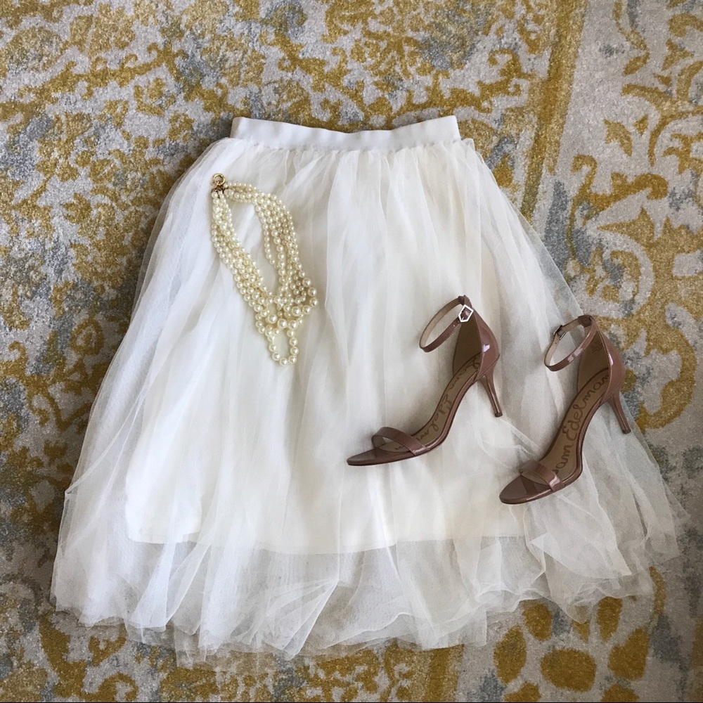 Ivory Tulle Skirt